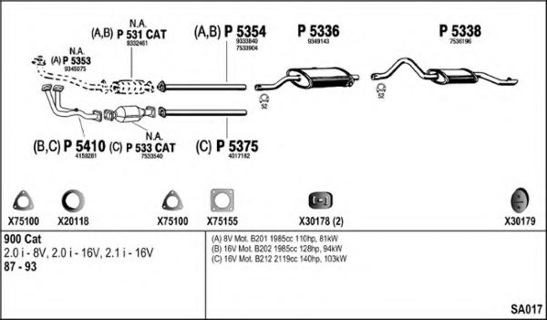 FENNO SA017 Exhaust System